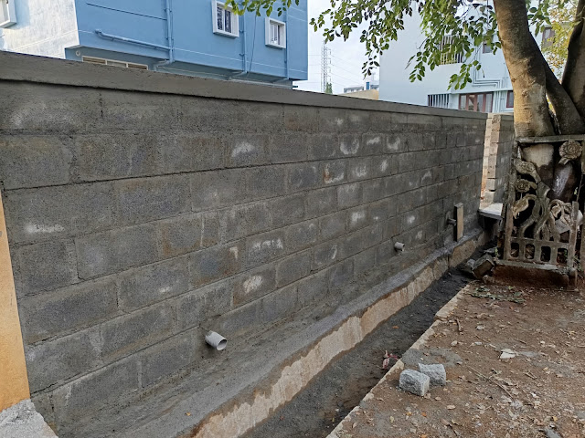Compound wall construction @ Bangalore