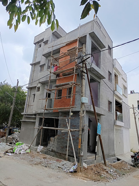 External wall cladding using Red Bricks