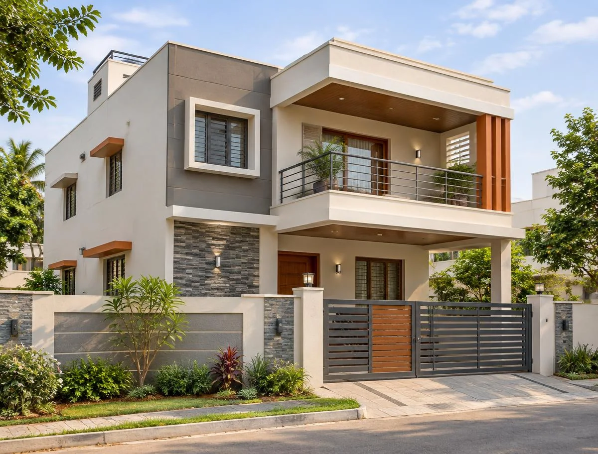Classic family home design with a welcoming entrance and balanced finishes