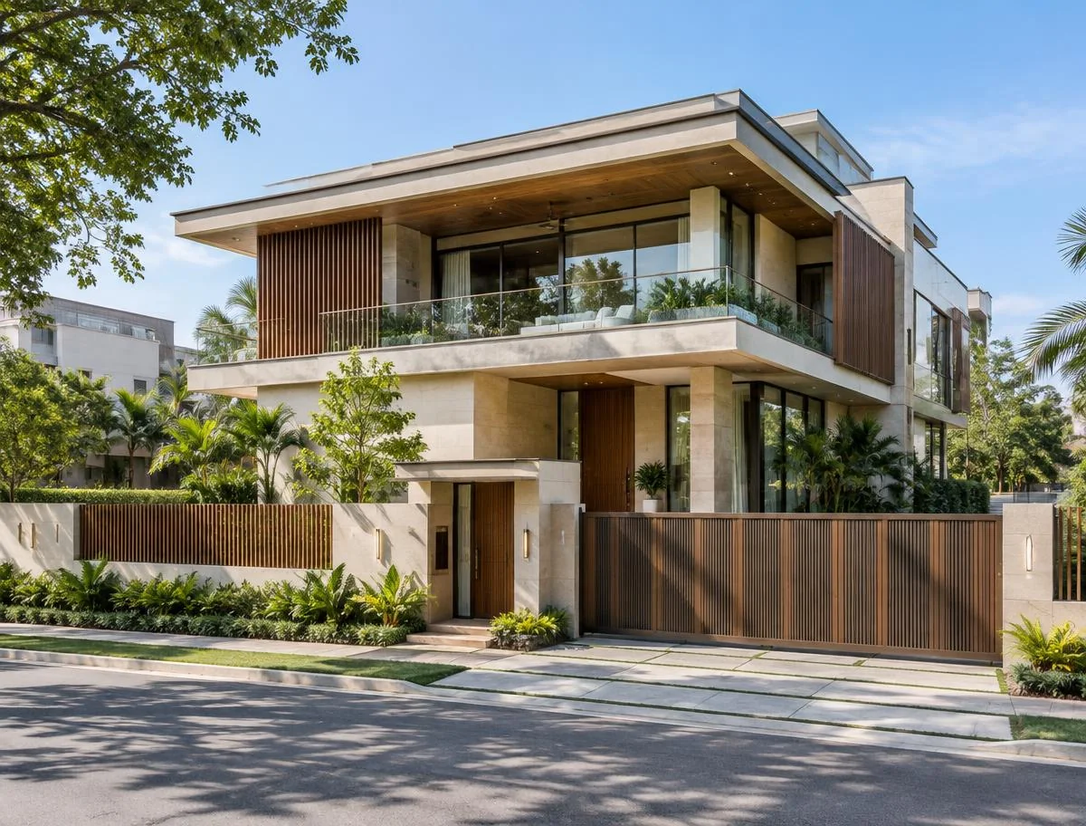 Luxury home design with bespoke architecture, generous glazing and refined materials